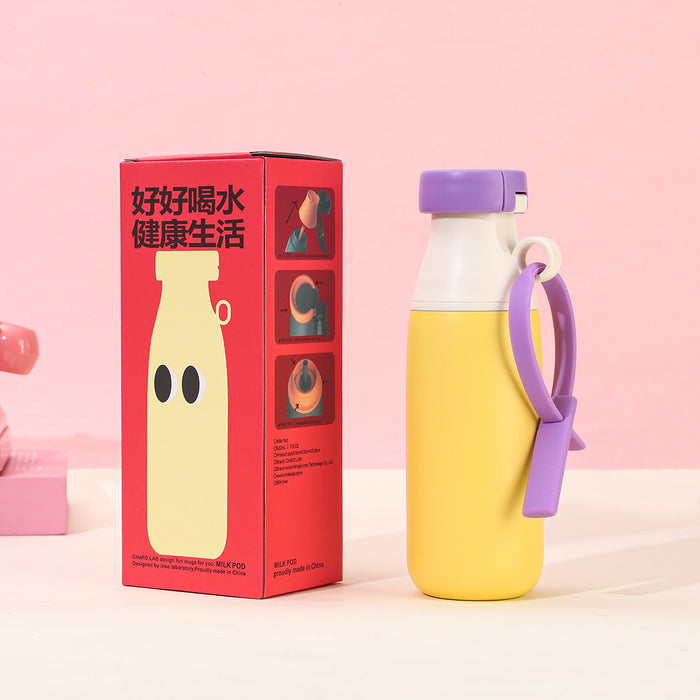 Wholesale Portable stainless steel thermos cup with straws in various bright colors