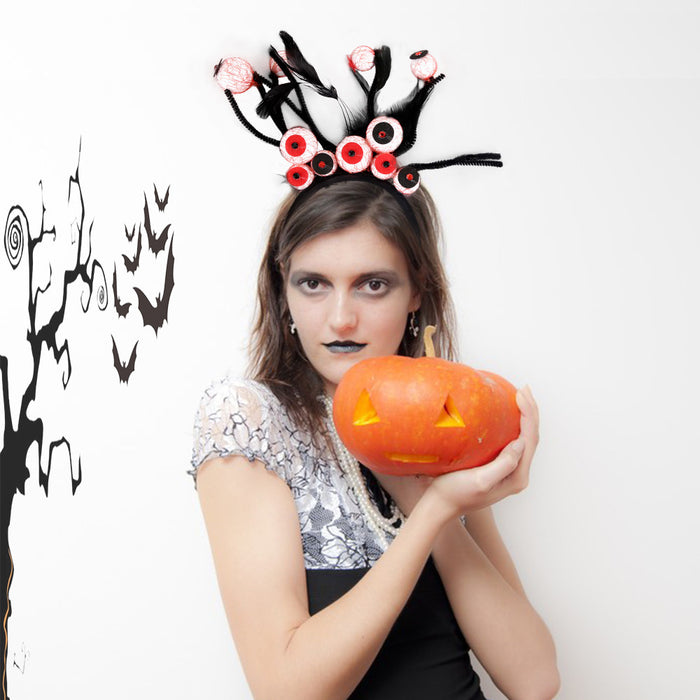 Wholesale Headband With  Bat And Pumpkin Decor Chic Party Prop Hair Accessory