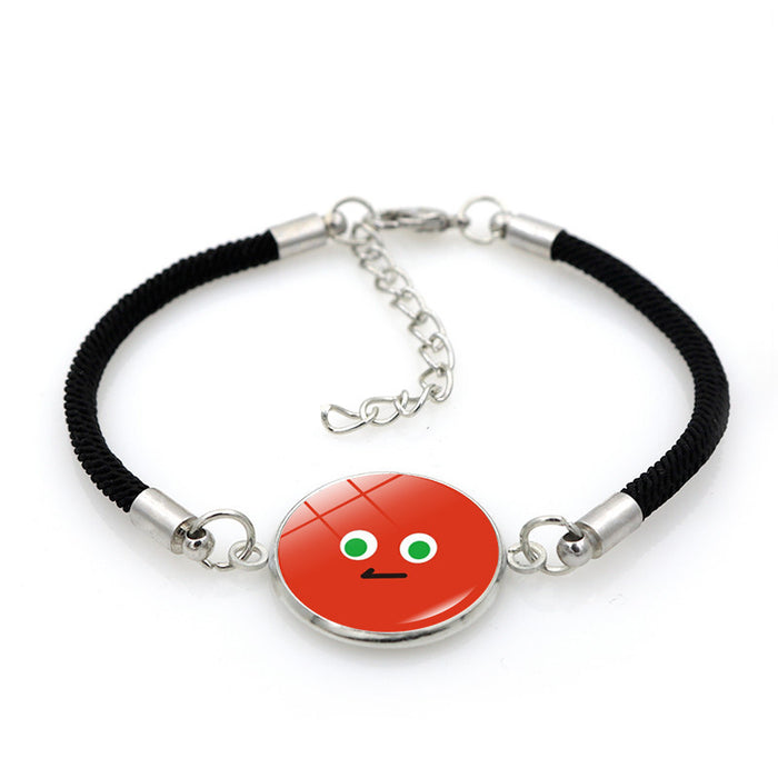 Wholesale Fan support bracelet does not fade women' s hand jewelry star five ball expression package braided bracelet gift