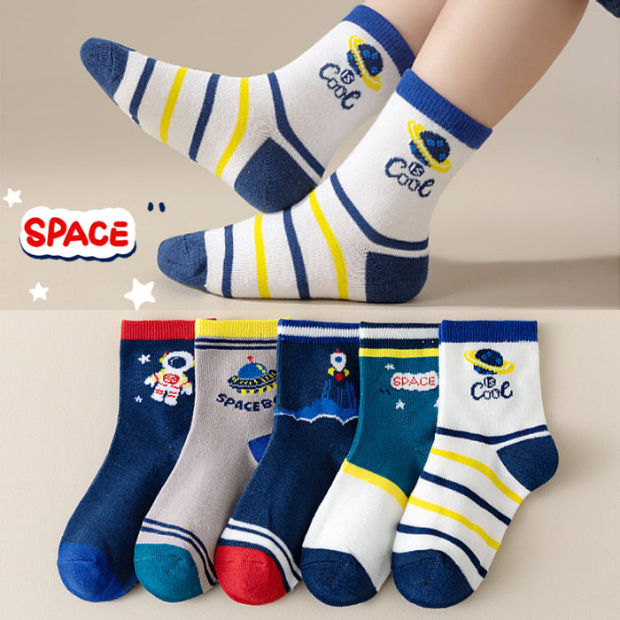 Wholesale 5pcs children' s socks baby sports socks large children' s stockings