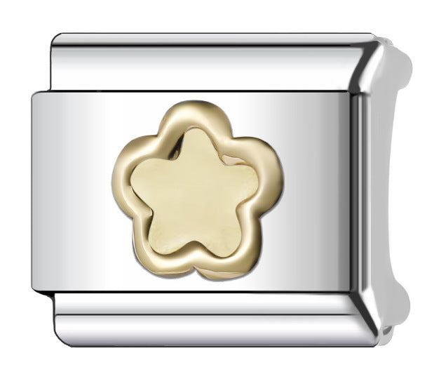 Wholesale Mother' s Day Series Stainless Steel Italian Flower Bracelet DIY Module Combination Jewelry