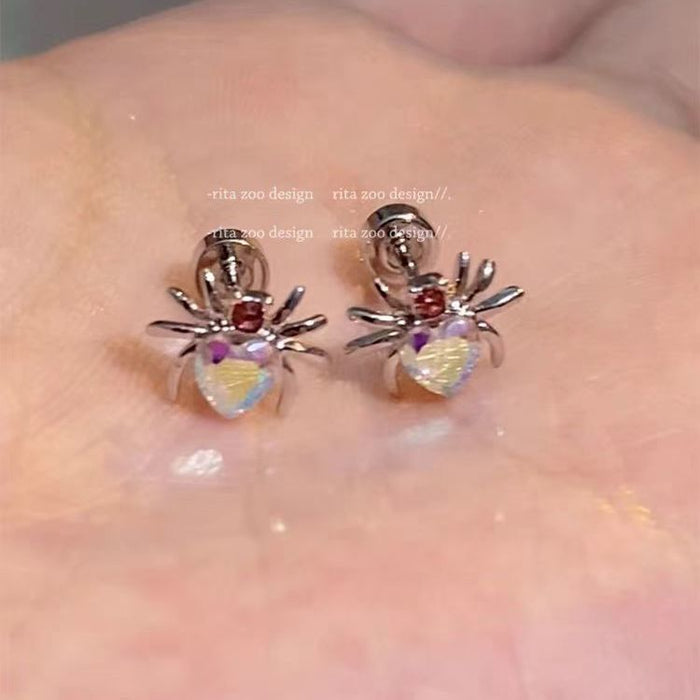 Wholesale Original niche design with colorful diamonds and retro ear studs