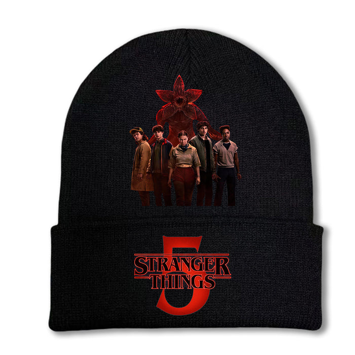 Wholesale Fashionable printed knitted hats outdoor warm hats