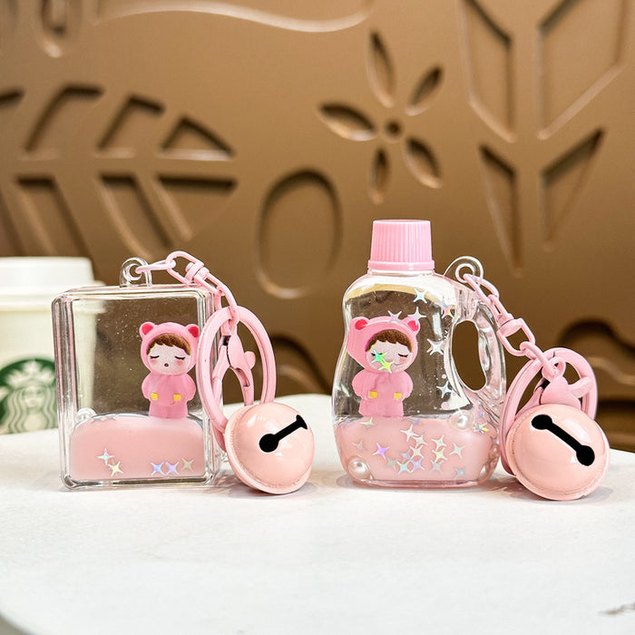 Wholesale Bear keychain student backpack pendant ornament milk pink doll cute