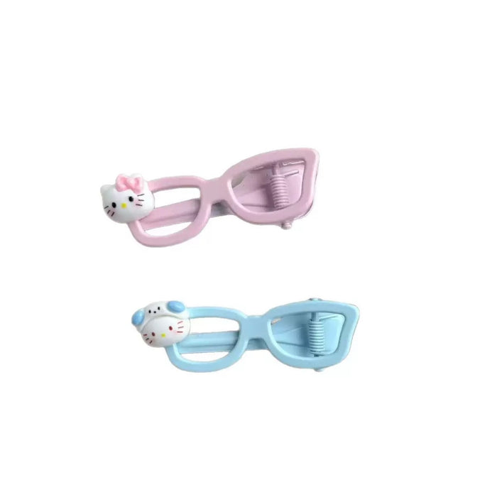 Wholesale Spring and Summer New Cartoon Sweet Glasses Hairpin Hair Accessories Girl's Hairpin Cute KT Bangs Clip Side Clip Hairpin Hair Accessories