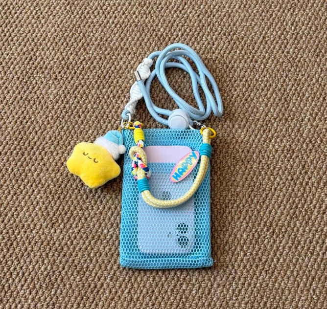 Wholesale Trendy Mesh Phone Bag Mint Green Crossbody Handbag MOQ≥2