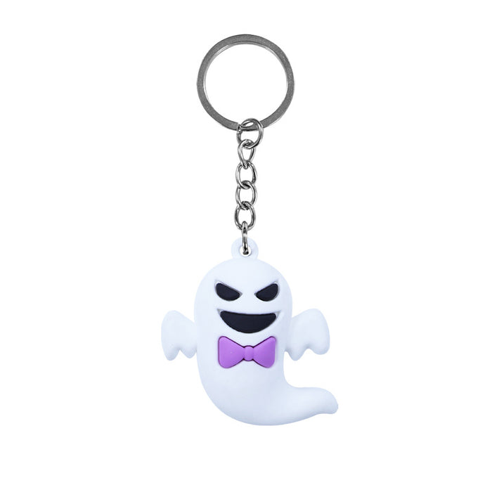 Wholesale  Pumpkin Ghost 3D PVC Keychain Doll DIY Party Bag Charm Keychain  MOQ:10