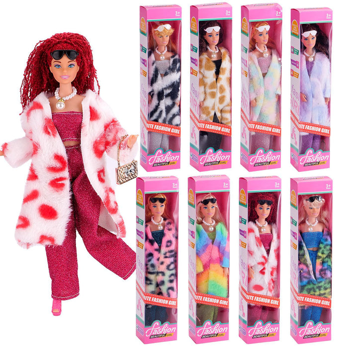Wholesale 11 inch doll fashion design doll dress a variety of large plush coat