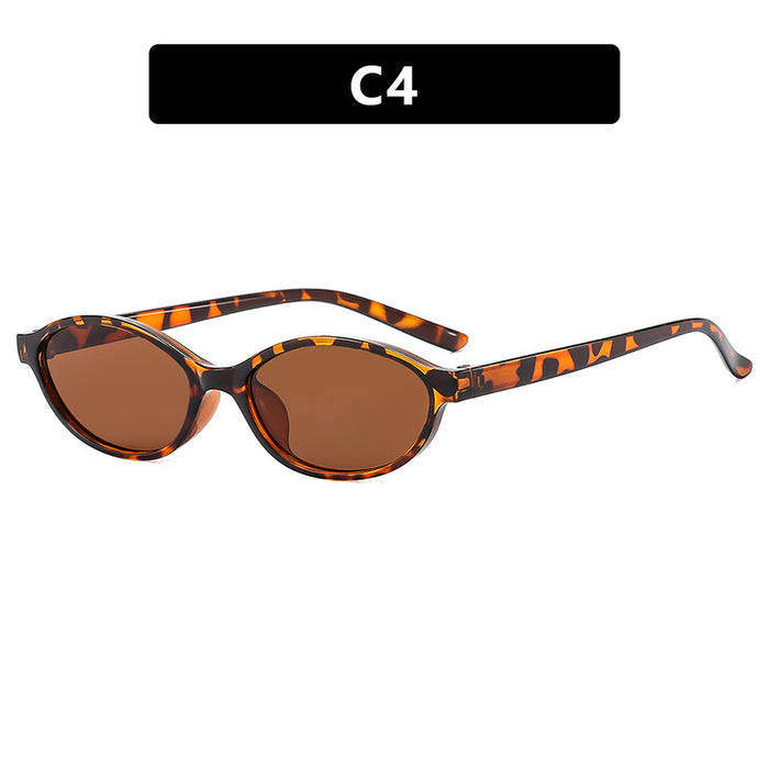 Wholesale Fashion oval small frame sunglasses street photography sunglasses personalized sunglasses