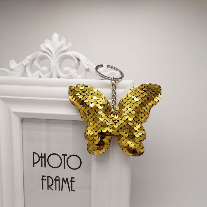 Wholesale Butterfly keychain, reflective bag pendant, car keychain