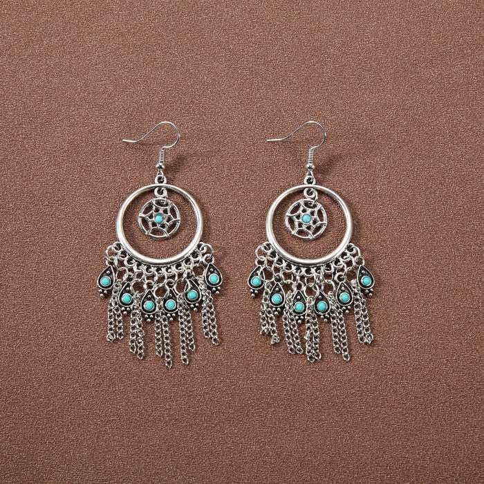 Wholesale Alloy Bohemian Ethnic Style Su Long Earrings JDC-ES-Gumi011