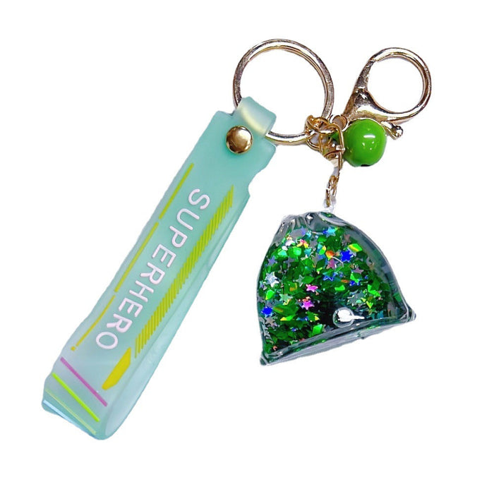 Wholesale acrylic glitter drifting bottles Keychains