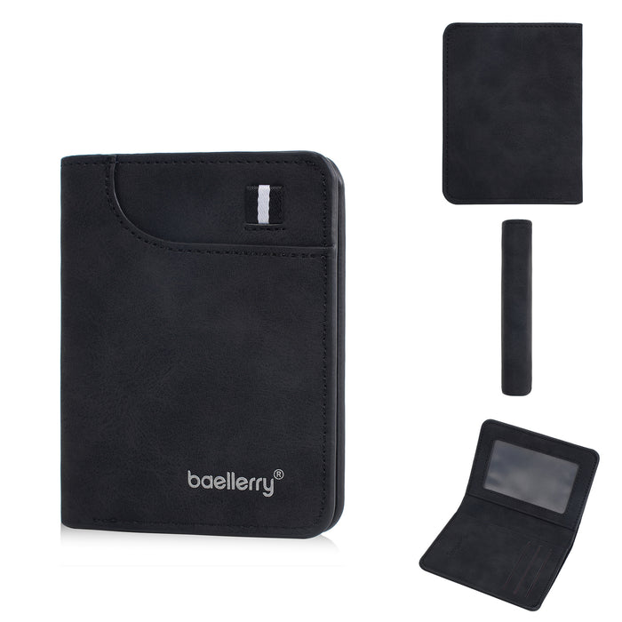 Wholesale Car ing Line Solid Color Thin PU Wallet Fashion Accessory Gift for Daily Matching