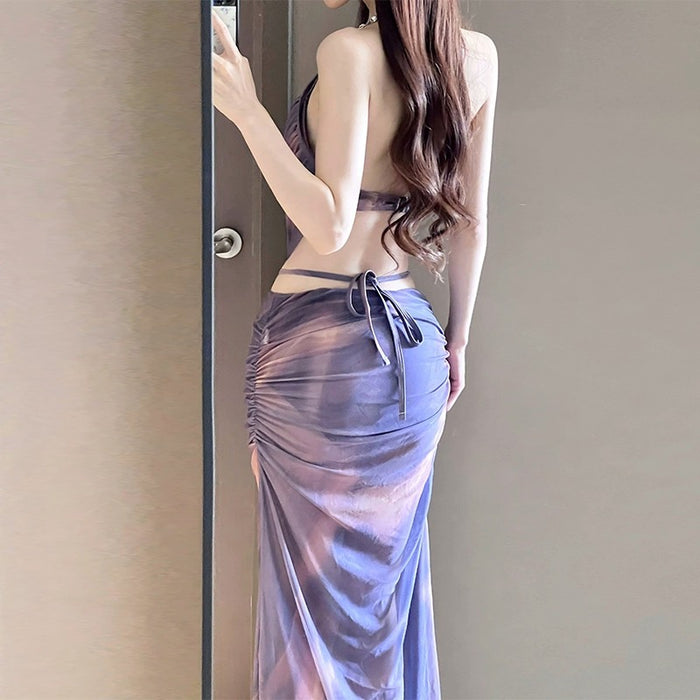 Wholesale Bikini swimsuit split skirt fashion three piece set sexy swimsuit