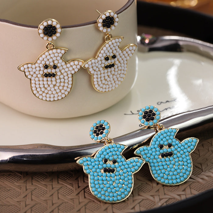 Wholesale Ghost Pendant Alloy Earrings JDC-ES-Rulong004