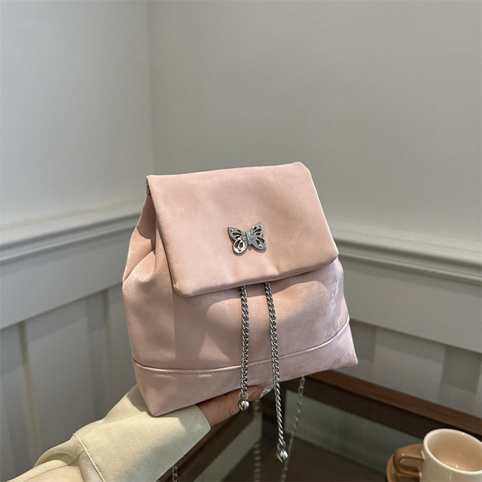 Wholesale Silver backpack, new backpack design, niche backpack chain bag