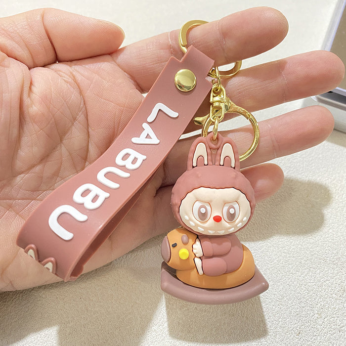 Wholesale Cartoon rocking Trojan horse key chain pendant