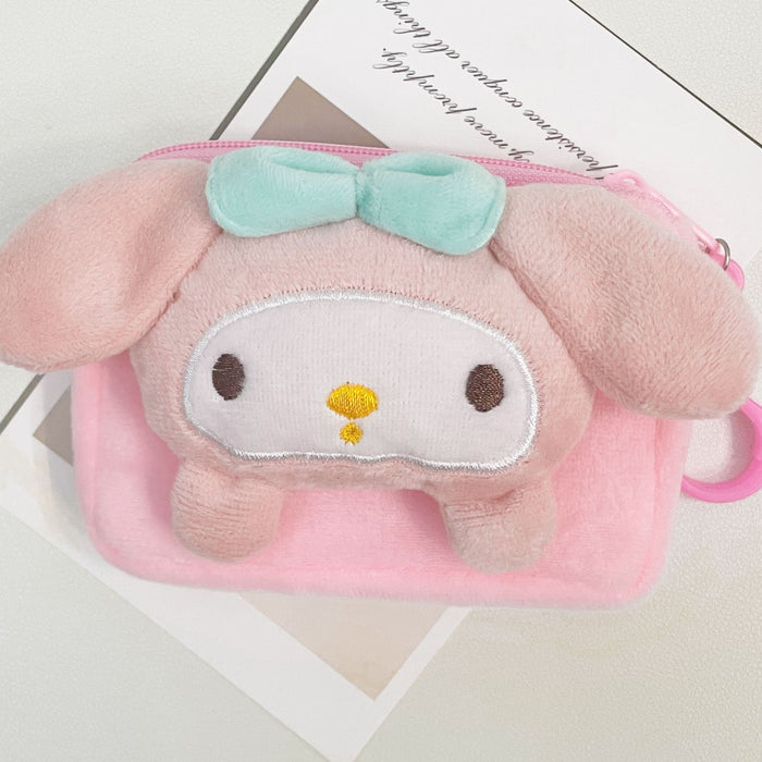 Wholesale coin purse cartoon cute doll square small wallet coin headset storage bag