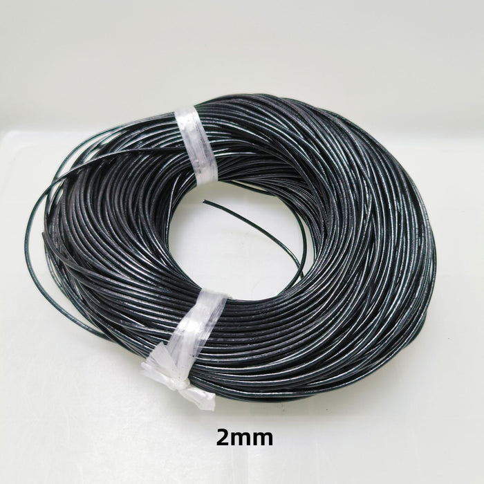 Wholesale 100pcs Round  Cowhide Rope Accessories Mobile Phone Case Leather Rope Braided Rope