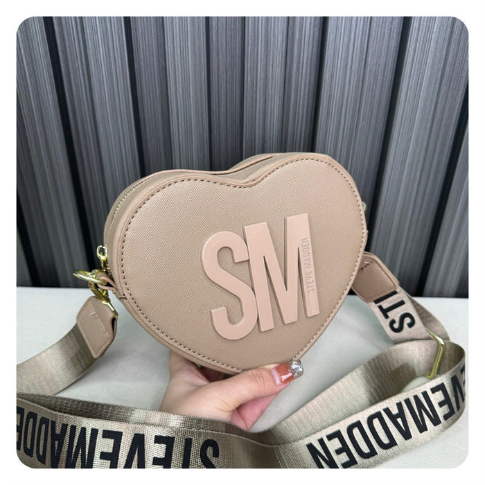 Wholesale Bag Women's Valentine's Day Letter Solid Color Heart-shaped Bag Shoulder Bag