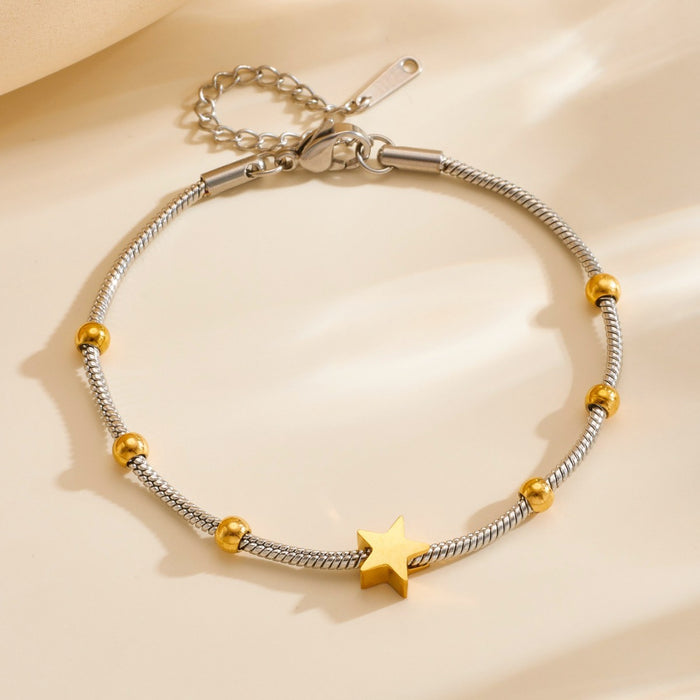 Wholesale Titanium steel and stainless steel bracelets for female students.