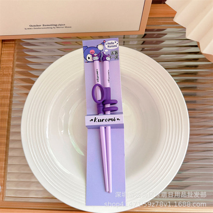 Wholesale Cartoon Learn Chopsticks Training Chopsticks  Toddlers Auxiliary Practice Chopsticks Baby Chopsticks