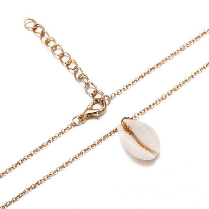 Wholesale Simple shell pendant, fashionable and versatile accessory, single-layer necklace, personalized collarbone chain