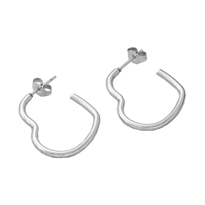 Wholesale Fashionable geometric stainless steel earrings, simple and fashionable hexagonal titanium steel earrings