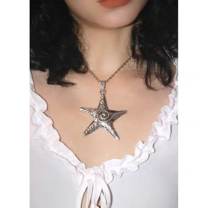 Wholesale Sea Star Necklace Cool Spice Girl Style Sub-culture Starfish Chain