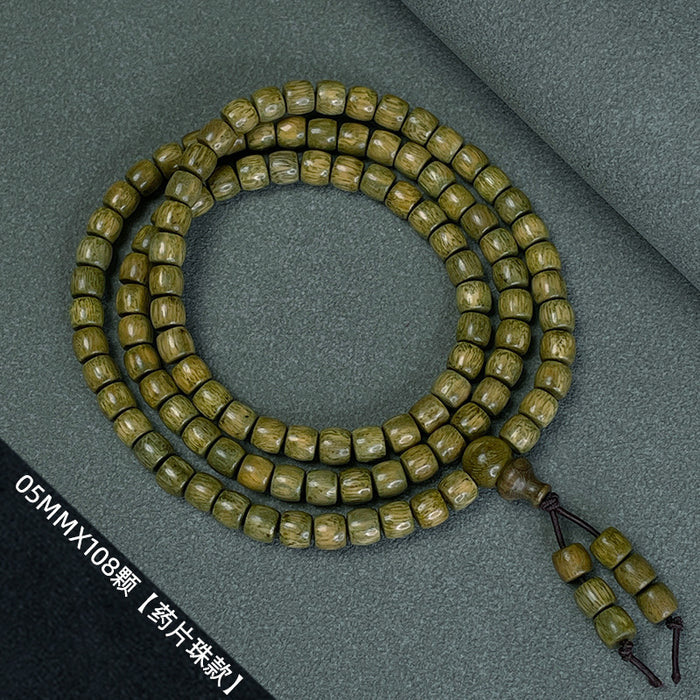 Wholesale Green sandalwood rosary beads sandalwood multi-circle bracelet for men and women