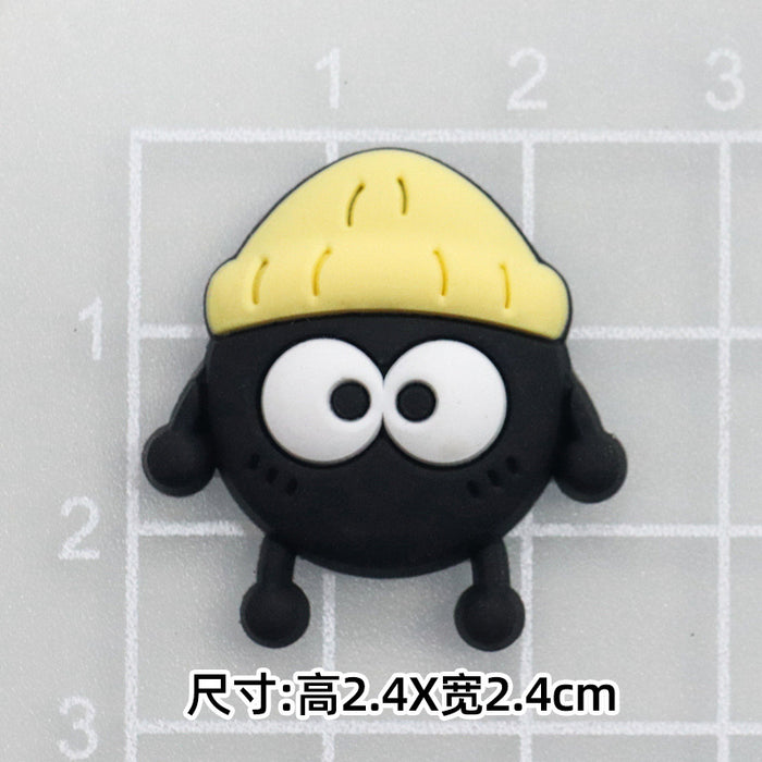 Wholesale 10pcs Soft rubber briquette elf silicone patch slippers buckle headset phone case airbag bracket refrigerator sticker accessories