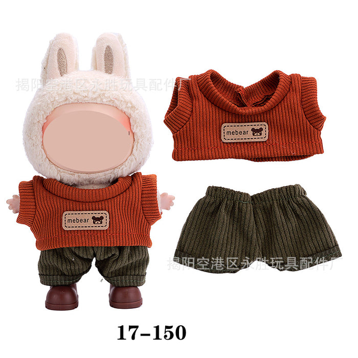 Wholesale 10pcs/set Doll clothes vinyl plush doll can be worn to replace clothes