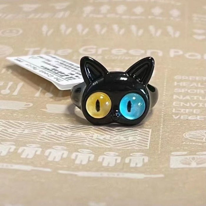 Wholesale Ring Cat Cartoon Niche Personality Ring Finger Ring