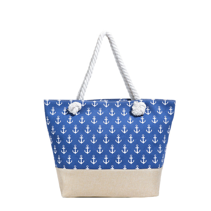 Wholesale Striped Beach Bag Women' s Backpack Handbag Supply Bag