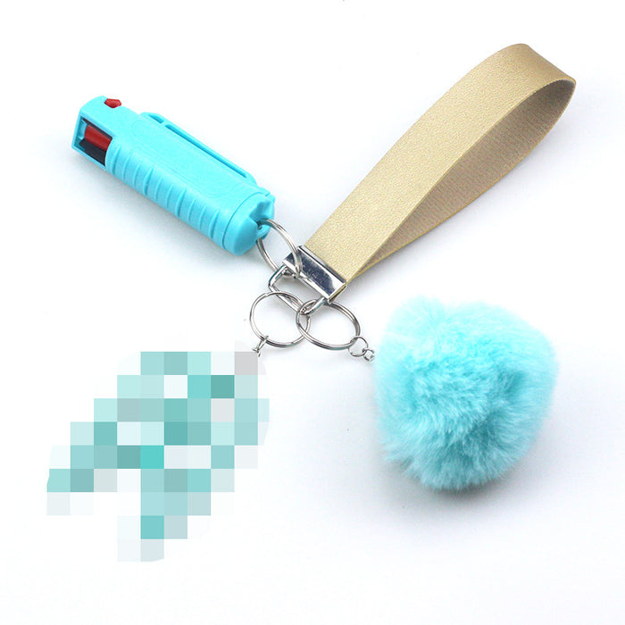 Wholesale Hair Ball PU Leather Bracelet Keychain JDC-KC-TouMS066