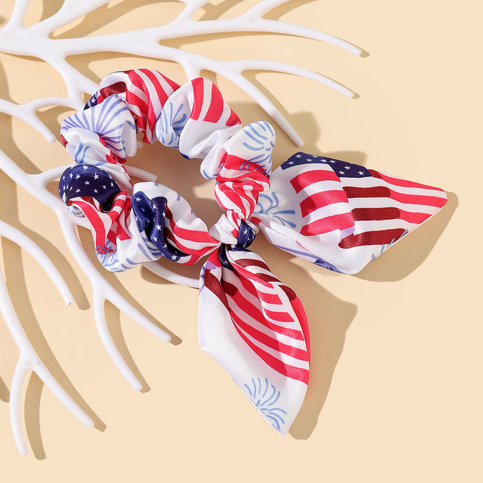 Wholesale 3PCS American Independence Day Bow Hair Tie JDC-HS-ZheZ002