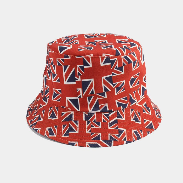 Wholesale Summer World Cup National Flags Pattern Double-Sided Bucket Fashionhat for Men and Women