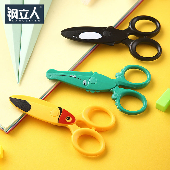 Wholesale Plastic scissors children' s safety handmade scissors cute cartoon home scissors
