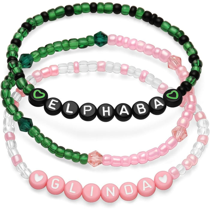 Wholesale Bracelet Couple Rice Bead Women's Bead Elastic Letter Bracelet