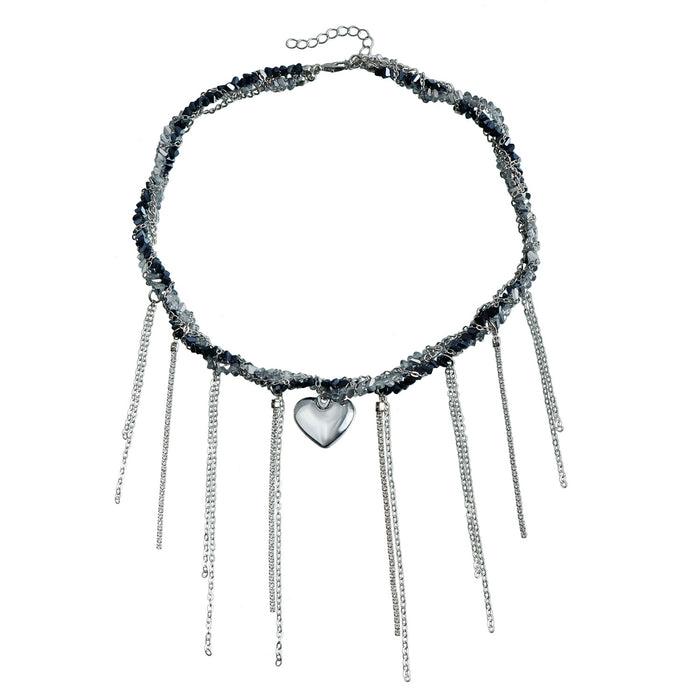 Wholesale Heart Tassel Pendant Necklaces