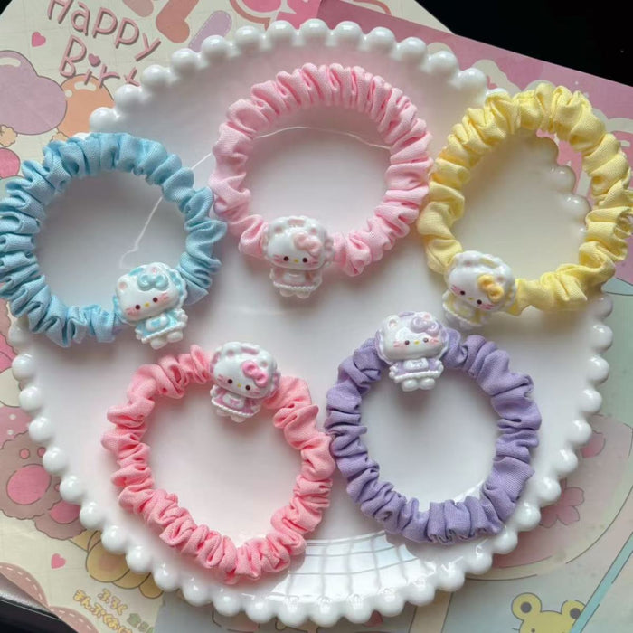 Wholesale Campus Hair Ring Couple Rubber Band Intestine Hair Rope Cartoon Hair Accessories