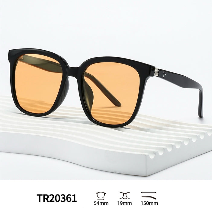 Wholesale New versatile olive green frame sunglasses, fashionable commuting UV resistant glasses, large frame sunglasses