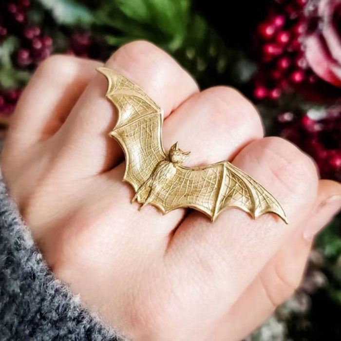 Wholesale Halloween Gothic Bat Ring Vintage Dark  Fashion Accessory for Women MOQ≥2