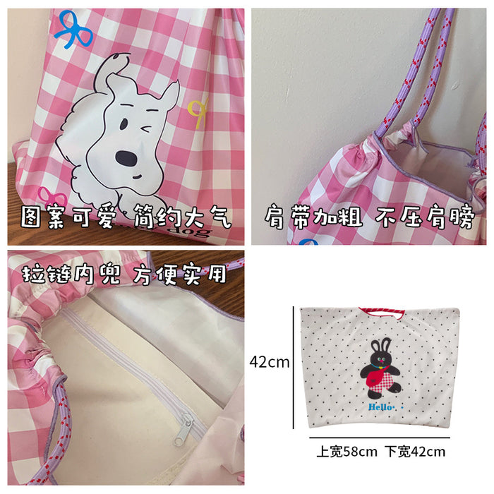 Wholesale Shoulder bag, casual versatile, large capacity tote bag, cartoon travel canvas bag