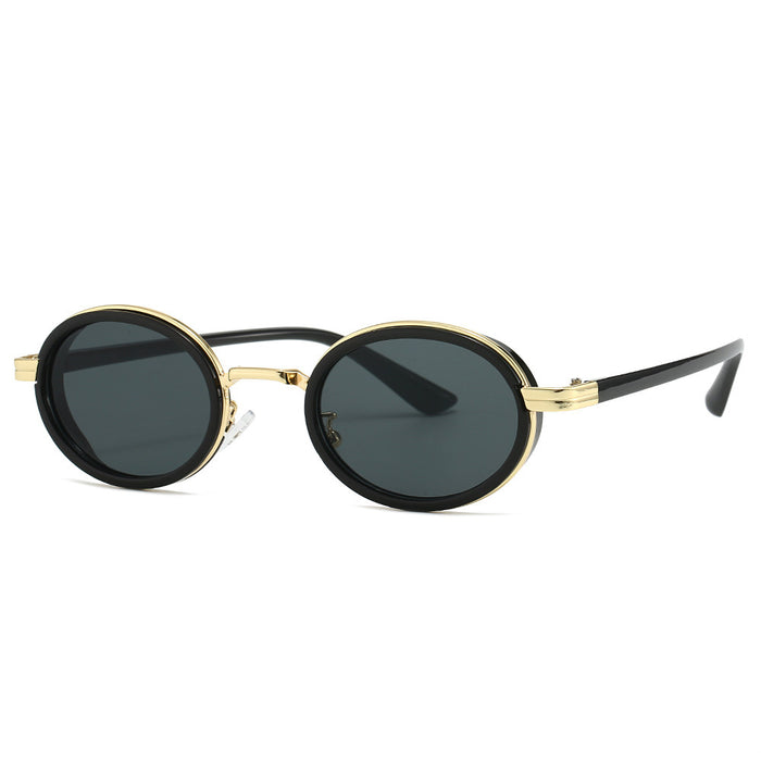Wholesale Modern retro oval frame sunglasses punk style retro sunglasses versatile men's and women's sunglasses trend