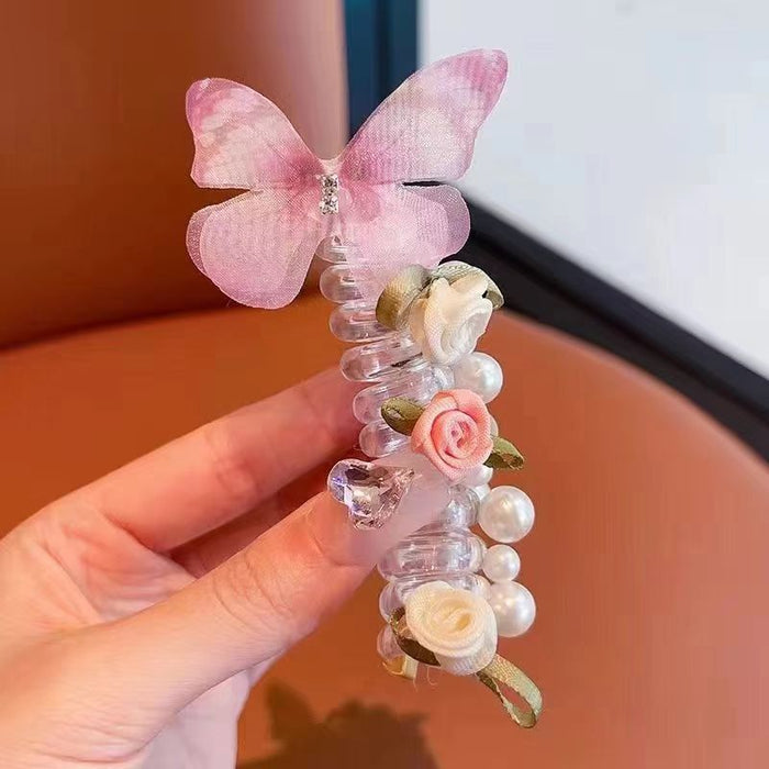 Wholesale New butterfly ponytail braided headband for girls