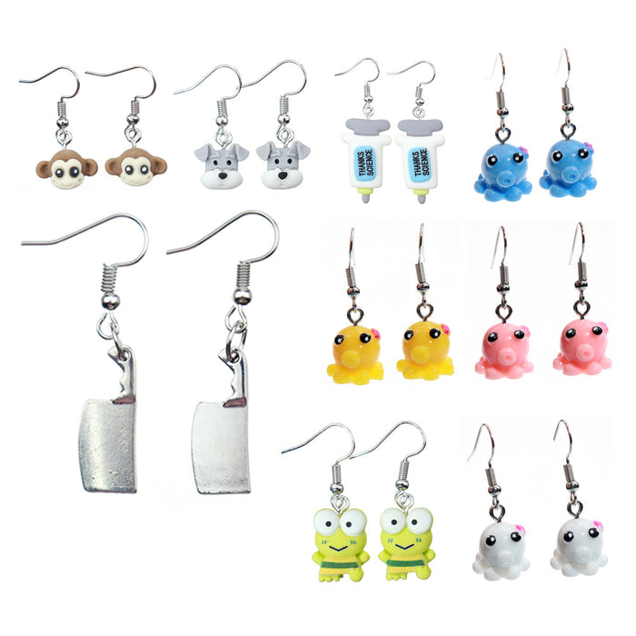 Wholesale Cartoon Animal Resin Earrings JDC-ES-niqing029