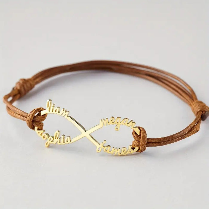 Wholesale Hand-woven Stainless Steel Heart Pattern Hollow 8 Letter Bracelet JDC-BT-MouXiang001