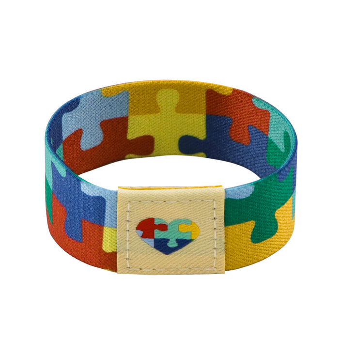 Wholesale 10pcs Colorful English Letters Rainbow Bracelet Washable Elastic Bracelet