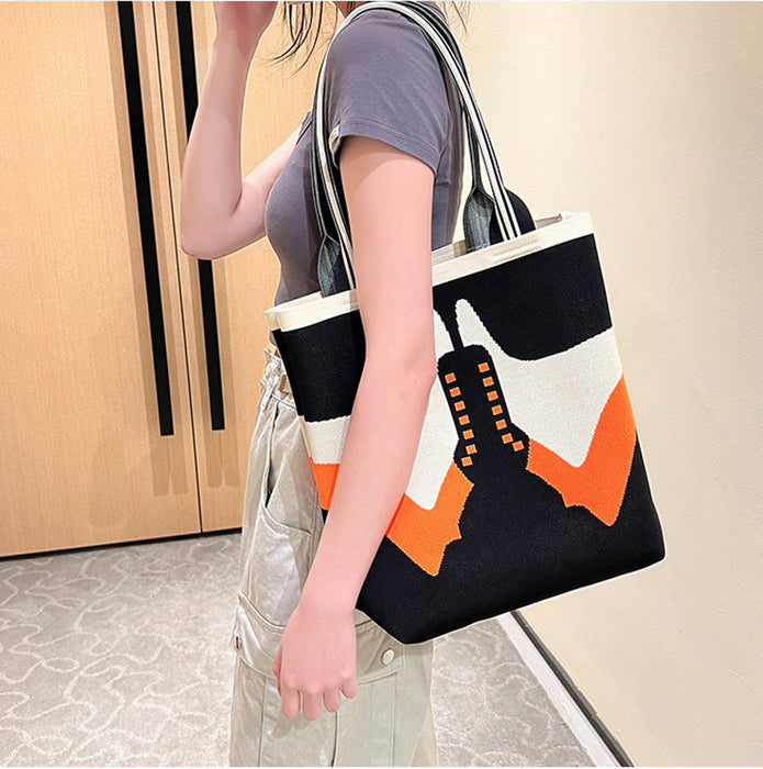 Wholesale Polyester Knitted Shoulder Bag JDC-SD-Shec001